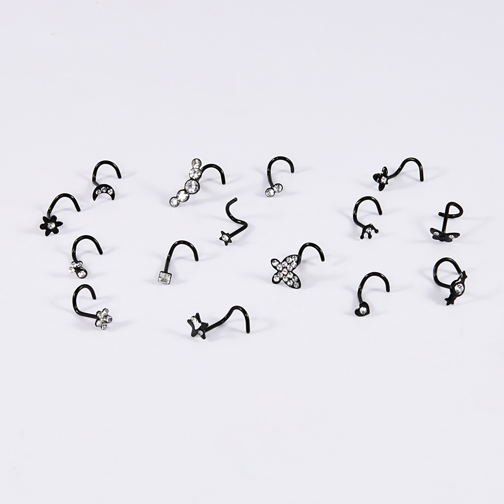 1-15PCS Surgical Steel Nose St - Body Jewelry Etc のレビューと価格
