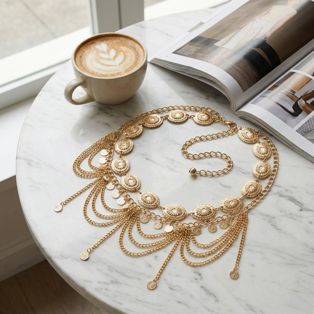 Gold Color Bohemian Portrait C - Body Jewelry Gold のレビューと価格