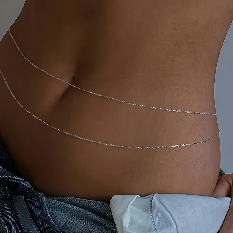 1Double-layer gold metal waist - Body Jewelry Gold のレビューと価格