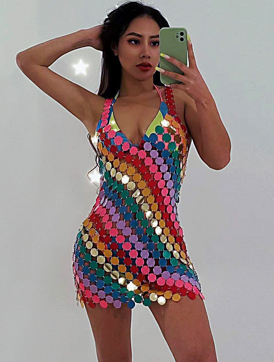Sexy Backless Bling Mirror Col - Body Jewelry For Backless Dress のレビューと価格