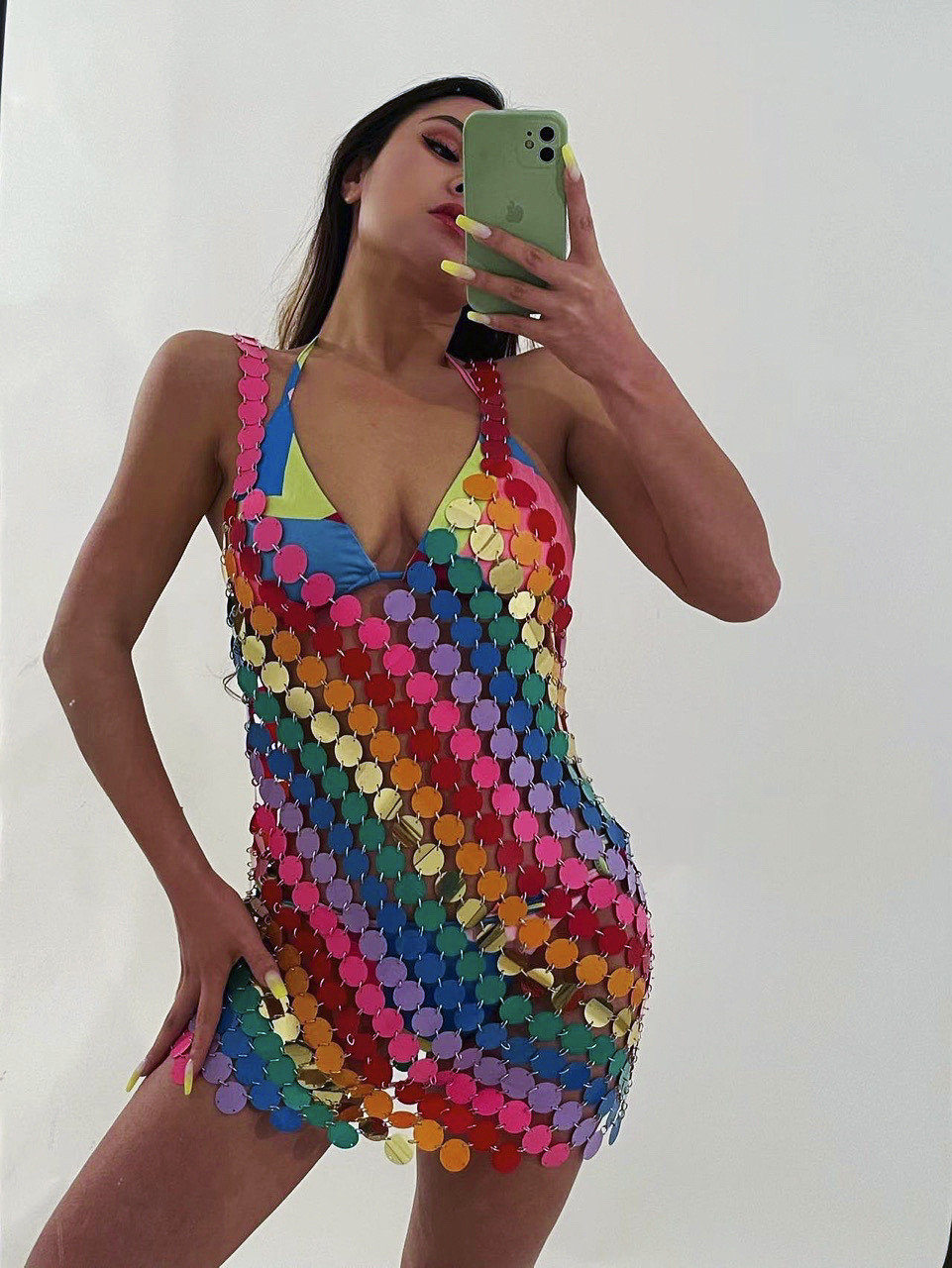 Sexy Backless Bling Mirror Col - Body Jewelry For Backless Dress のレビューと価格