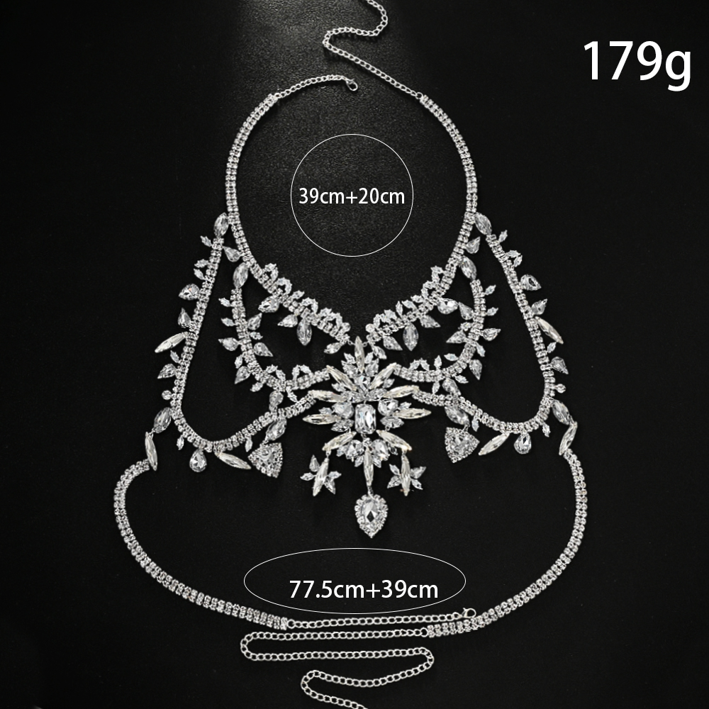 Summer Exaggerated Crystal Bra - Body Jewelry Vest のレビューと価格