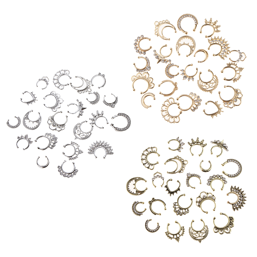 Hot Sale 21/3PCS Nose Fake Sep - Body Jewelry On Sale のレビューと価格