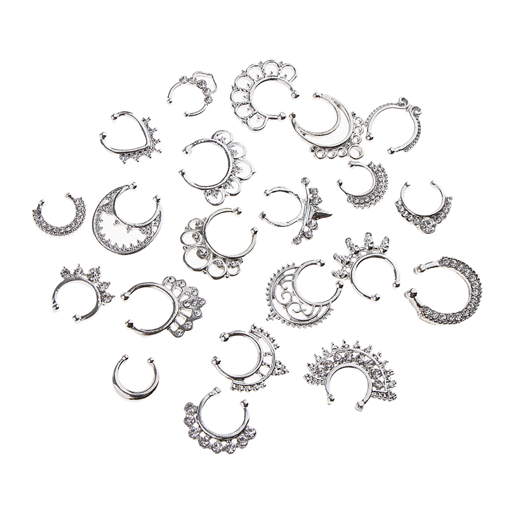 Hot Sale 21/3PCS Nose Fake Sep - Body Jewelry On Sale のレビューと価格