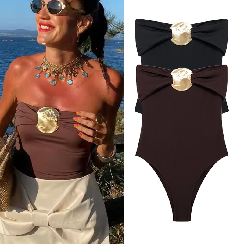 HXAO 2024 Woman Sexy Tops Bow  - Body Jewelry Gold のレビューと価格