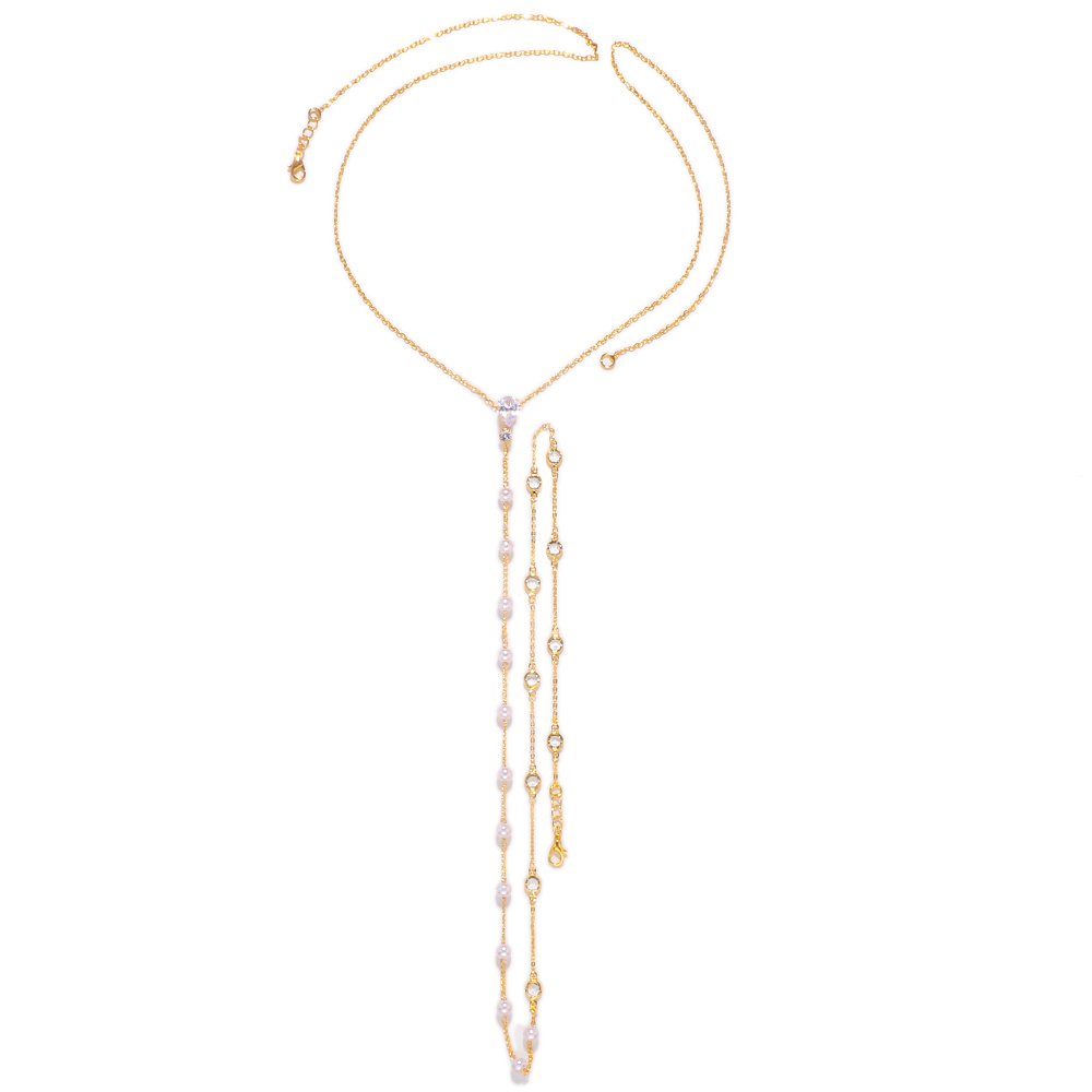 Fashion Bridal Back Chain Jewe - Body Jewelry Back のレビューと価格